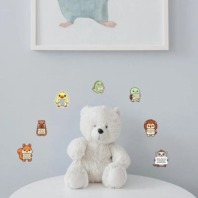 50 Pcs/1 Pack🤗 Positive Emotional Support Buddies Stickers – Inspirational, Waterproof & No Residue🎁 Uplifting Gifts for Kids, Teens, Coworkers & Yourself 😻