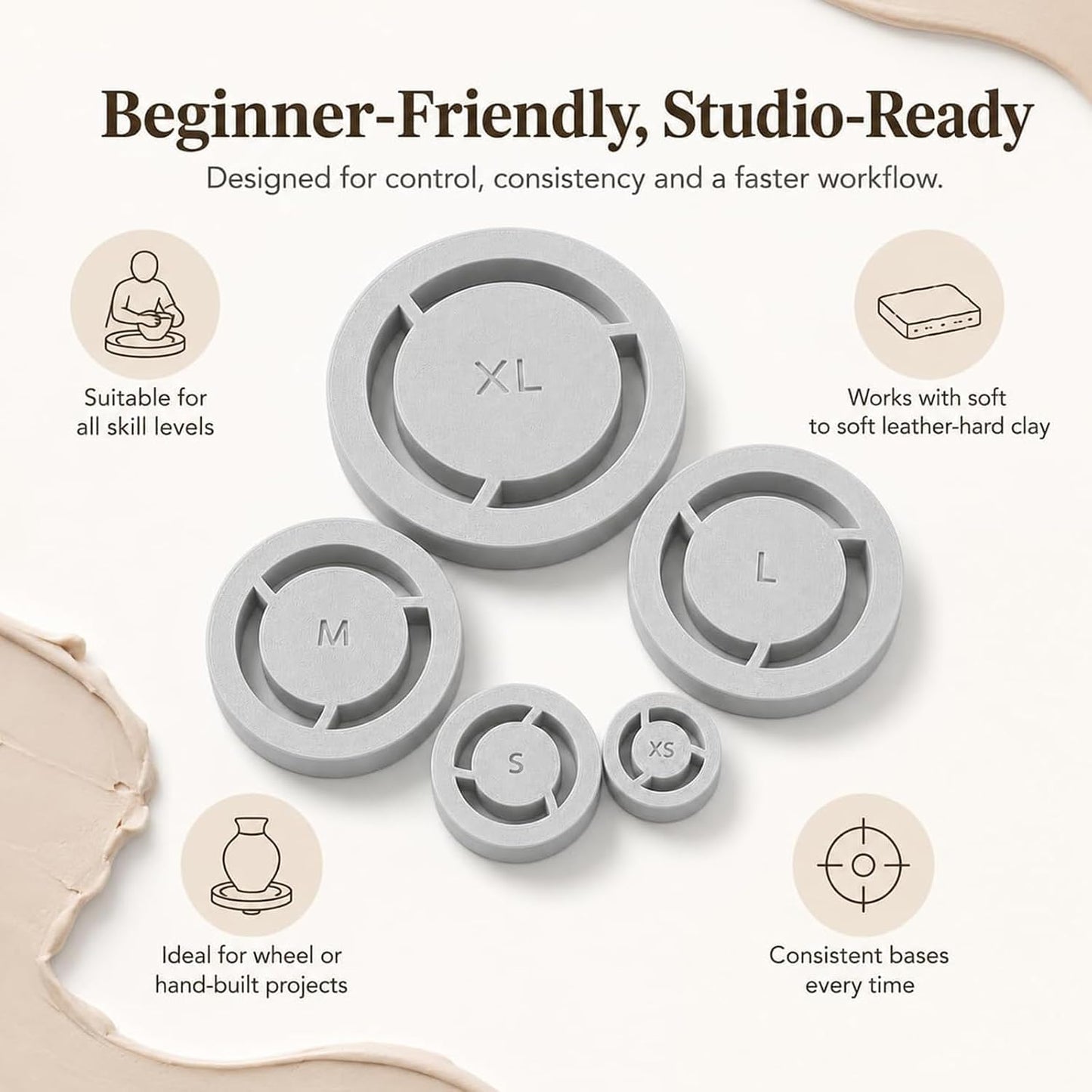 🏆Limited Time Sale 49% OFF🏺👐 Pottery Foot Ring Tool