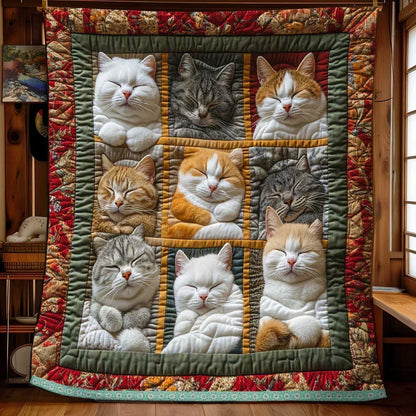 🐱🎄 Vintage Cat Pattern Flannel Blanket – Cozy & Comfortable ✨