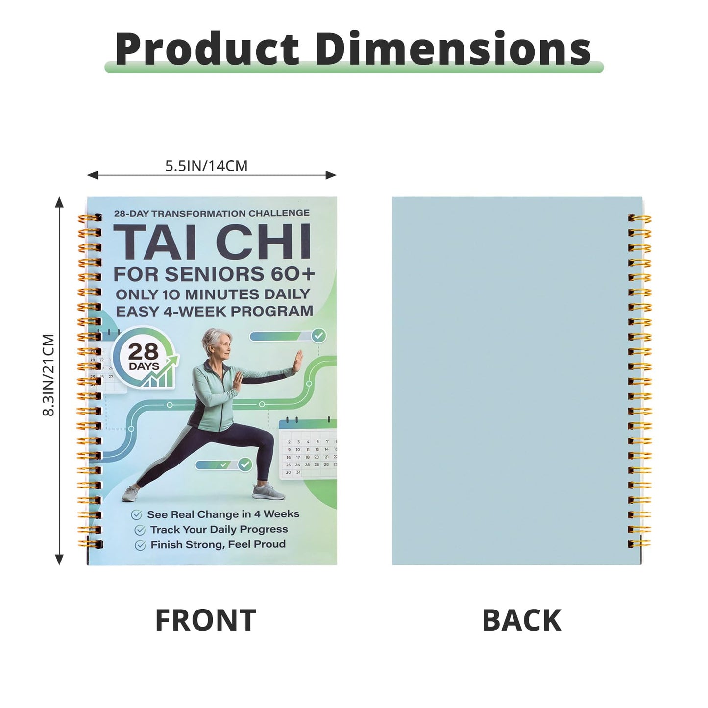 🔥Tai Chi Walking for Seniors, Spiral Bound 28 Day Morning Plan