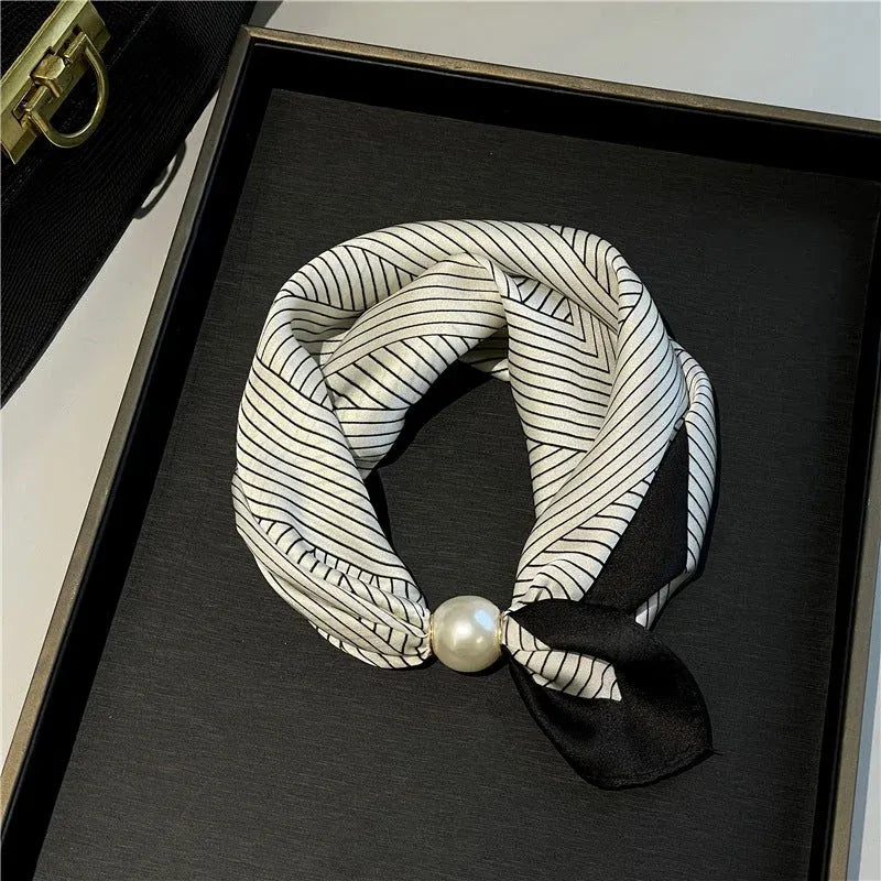 🏆25K+ SOLD 🔥2026 HOT SALE ✨ Effortless Glamour: Pop-On Pearl Necklace Scarf 🧣