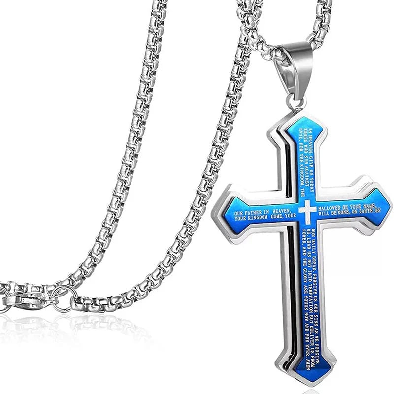 ✝️Men's Lord's Prayer Cross Necklace