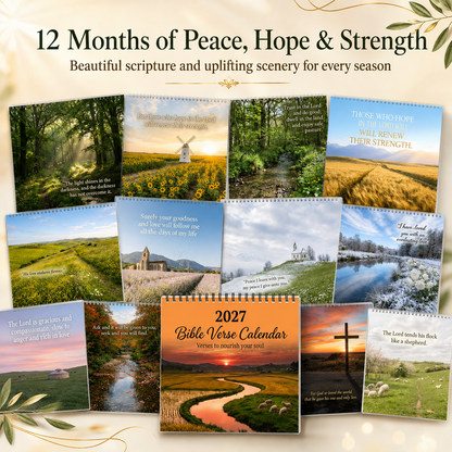 🌿 2027 Bible Verse Calendar — A Year Rooted in Faith ✝️