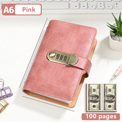 A6 Savings Notebook with Lock - Budget Planner & Organizer