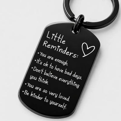 Engraved Inspirational Stainless Steel Keychain
