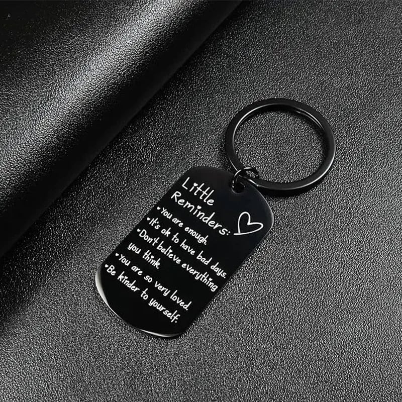 Engraved Inspirational Stainless Steel Keychain