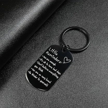 Engraved Inspirational Stainless Steel Keychain