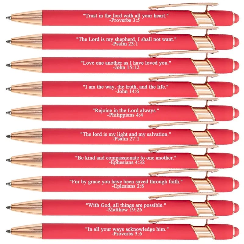 Bible Verse Ballpoint Pen Set (10PCS)