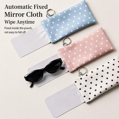 Soft PU Leather Sunglasses Pouch Elastic Opening Eyeglasses Bag✨Buy 1 Get 1 Free(2 Pcs)