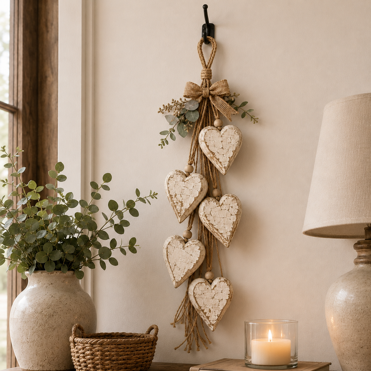 🤎 Hanging Heart Wall Decor