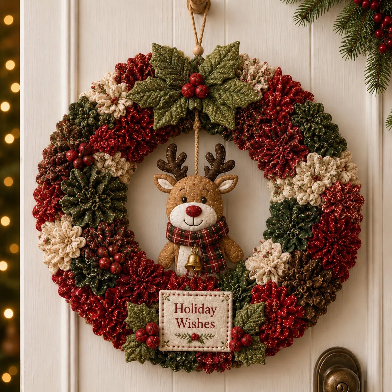 🎁🎄 3D Fabric Poke Wreath DIY Kit