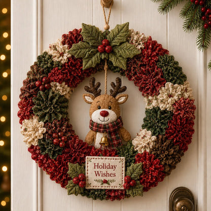 🎁🎄 3D Fabric Poke Wreath DIY Kit