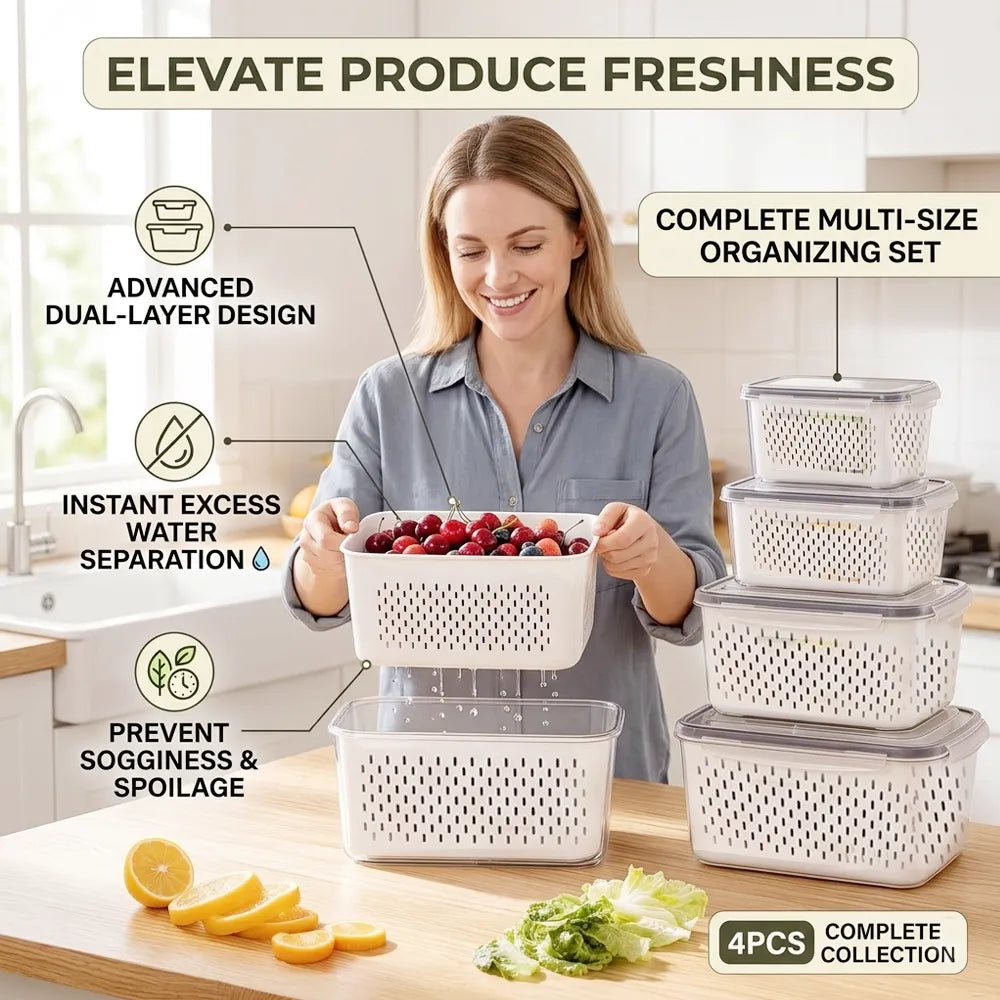🍓 Food Storage Containers for Refrigerator Organization