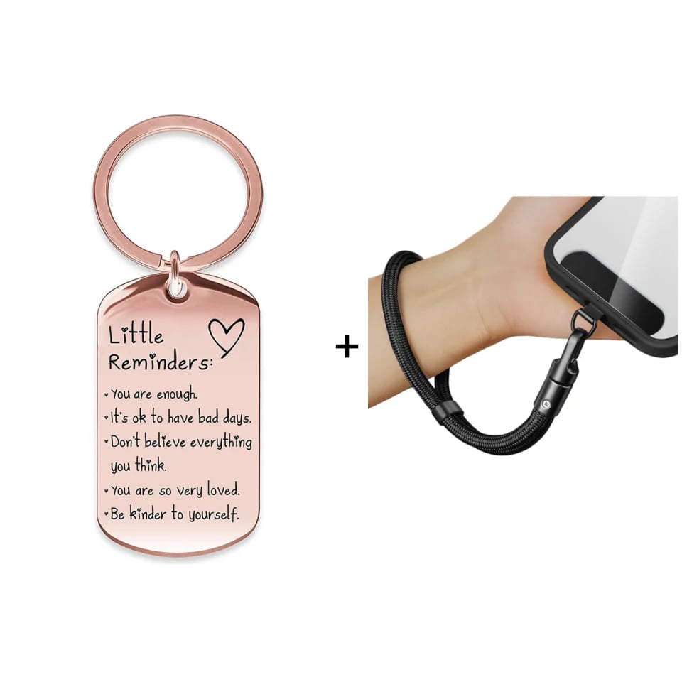 Engraved Inspirational Stainless Steel Keychain
