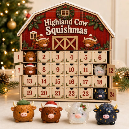 🐮 Highland Cow Squishy Collection | 12-Piece Harvest Herd or 24-Piece Holiday Collector’s Edition with Unique Characters & Secret Cow ✨(📦Buy 2 Free Shipping)