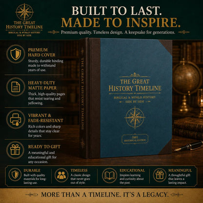🔥📜Synchronological History Chart – 6,000 Years of Biblical & World Events in One Fold-Out Timeline