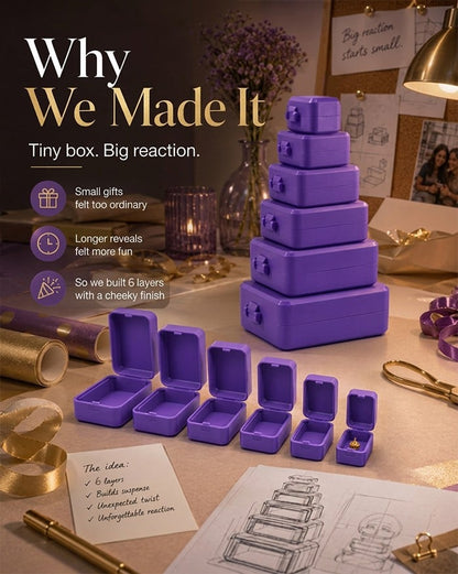 🖕Nested Middle Finger Prank Gift Box, 6-Layer Never Ending Surprise Gag Box