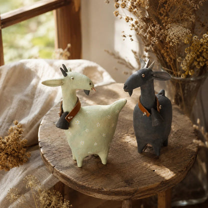 🐾Whimsical Farmhouse Goat Figurines