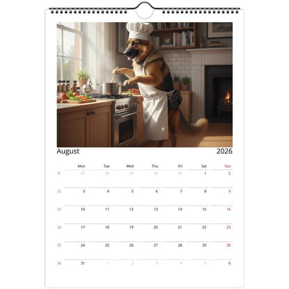 German Shepherd (Alsatian) Calendar 2026 - Daily Activities