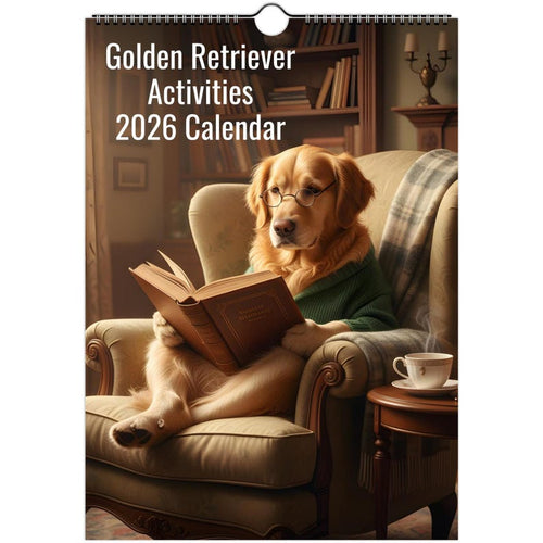 Golden Retriever dog Calendar 2026 - Daily Activities