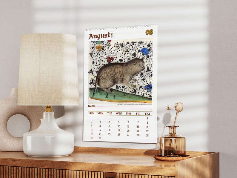 Weird cats in renaissance 2026 Wall Calendar