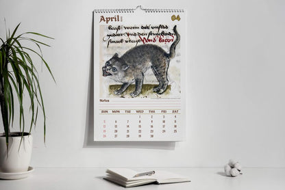 Weird cats in renaissance 2026 Wall Calendar