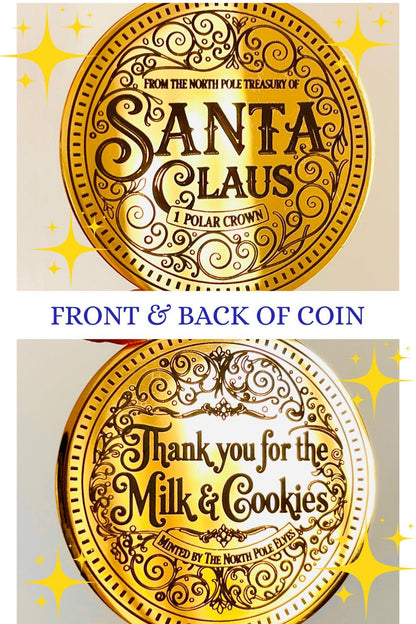 🎄🎅Santa Gold Coin ‘THANK YOU For The Milk & Cookies’!