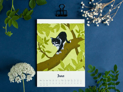 Cat Calendar 2027 Illustrations A5 - english