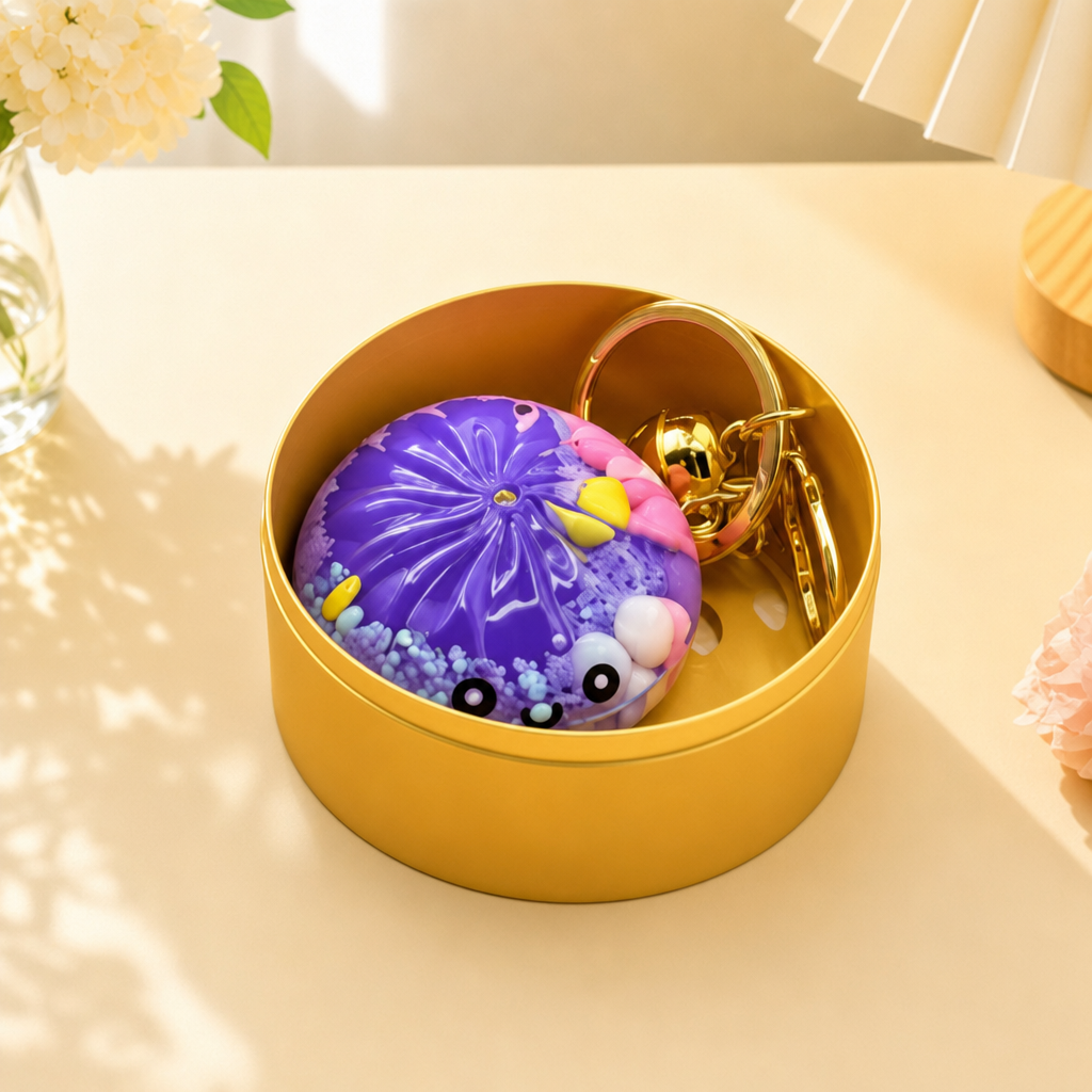 Glow In The Dark Kawaii Bao Bun Keychain