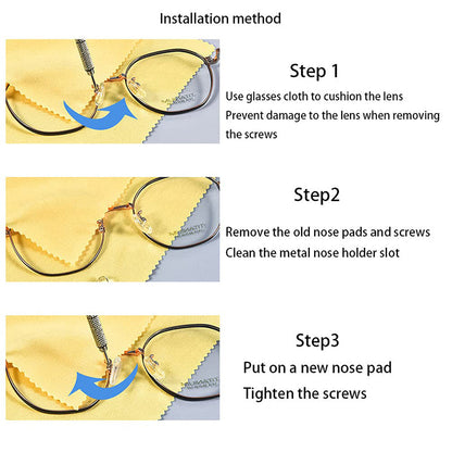 🥳2026 HOT SALE🥳💞50K+ SOLD!👓🛠️Eyeglass Nose Pad Repair Kit – Replace worn pads & rusty screws at home. No optician fees – keep your glasses comfy & secure! 🔧✨