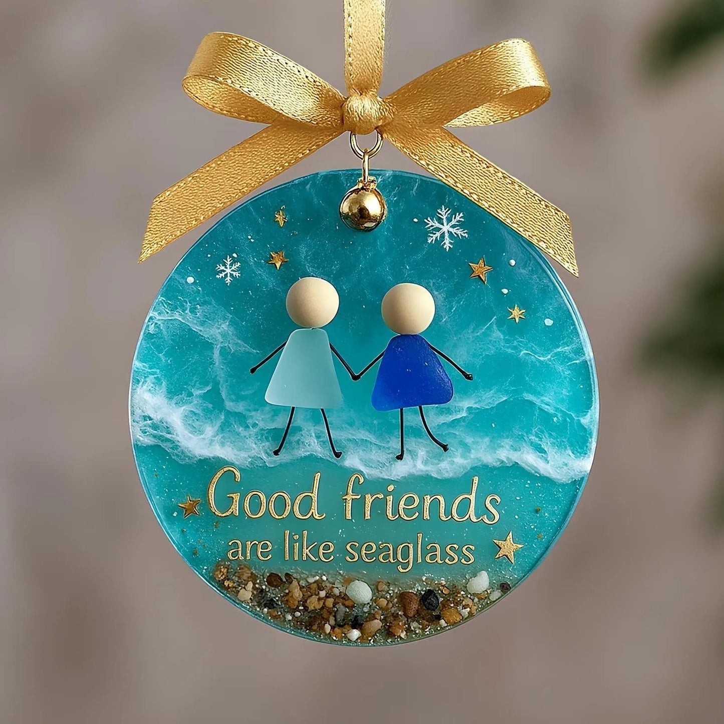 Friendship Sea Glass Christmas Ornament🌊✨💝