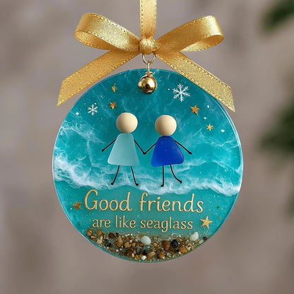 Friendship Sea Glass Christmas Ornament🌊✨💝