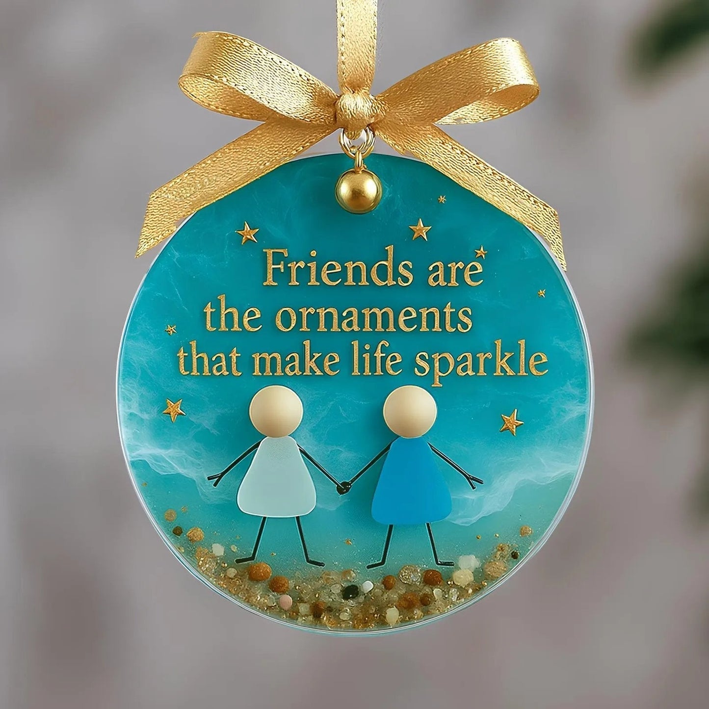 Friendship Sea Glass Christmas Ornament🌊✨💝