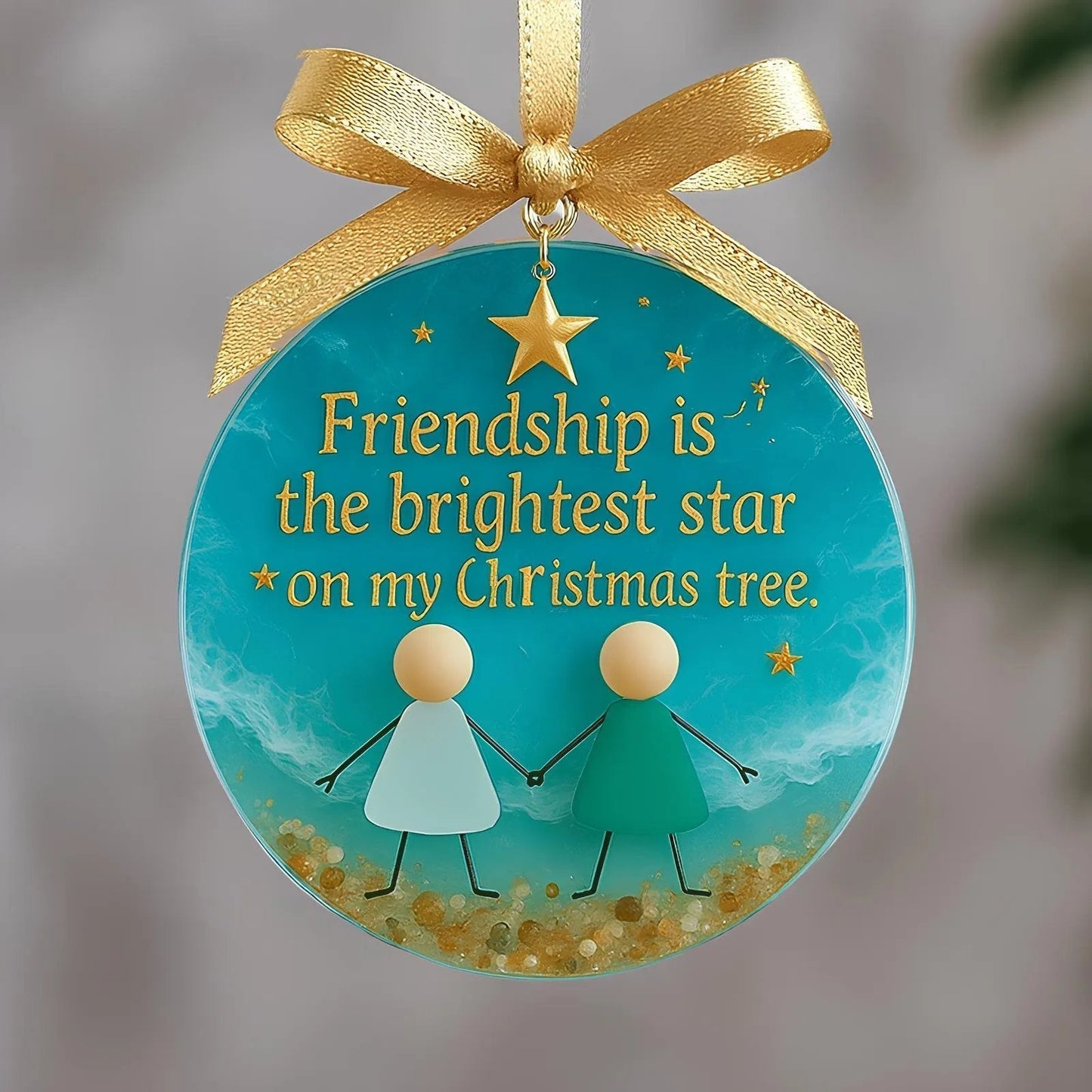 Friendship Sea Glass Christmas Ornament🌊✨💝