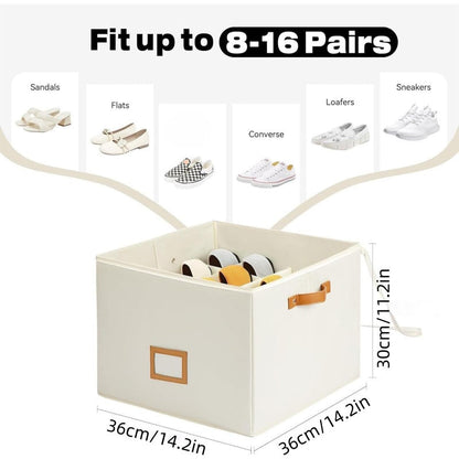 📦Shoe Storage Box for Closet Foldable Organiser with Clear Lid ✨