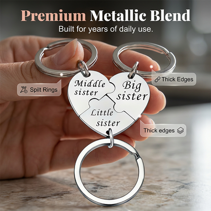 3-Piece Stainless Steel Interlocking Keychain Kit