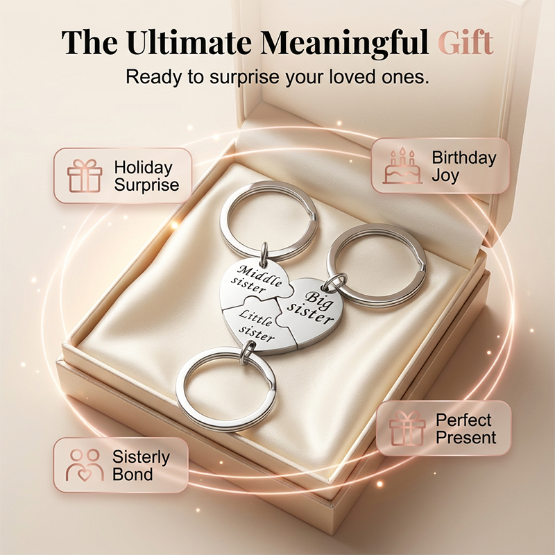 3-Piece Stainless Steel Interlocking Keychain Kit