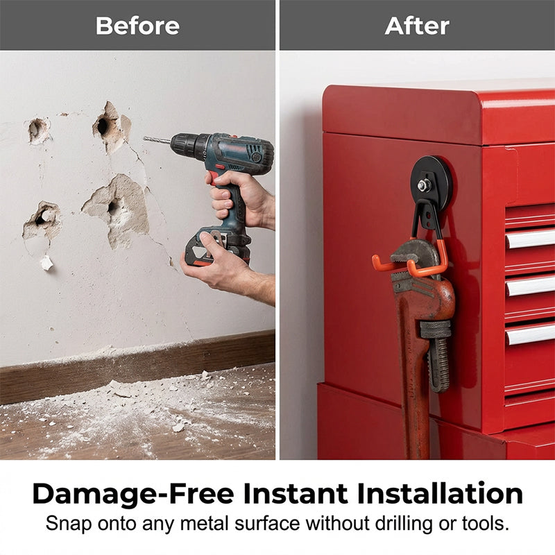 ⏰Heavy-Duty Magnetic Double-Claw Hook