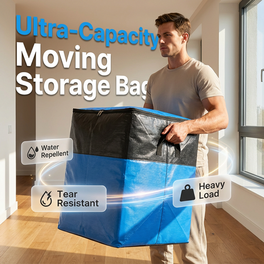 ⏰🧳 Collapsible Storage and Moving Bag – Heavy-duty handles & zippered closure – Folds flat, perfect for moving, travel or closet organization – reusable & easy to clean 🏠3