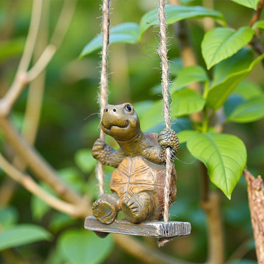 Whimsical Turtle Swing Decor – A Charming Hanging Ornament for Garden, Patio & Indoor Spaces 🌿✨