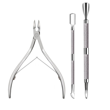 📢📢40% OFF !! ⏰3-Piece Stainless Steel Cuticle Care Tool Set