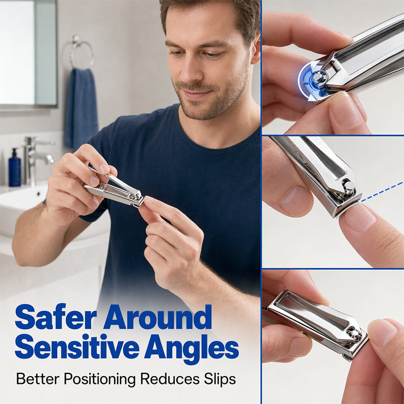 360-Degree Rotating Stainless Steel Nail Clipper