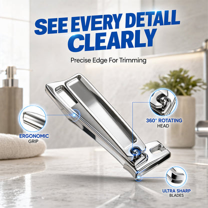 360-Degree Rotating Stainless Steel Nail Clipper