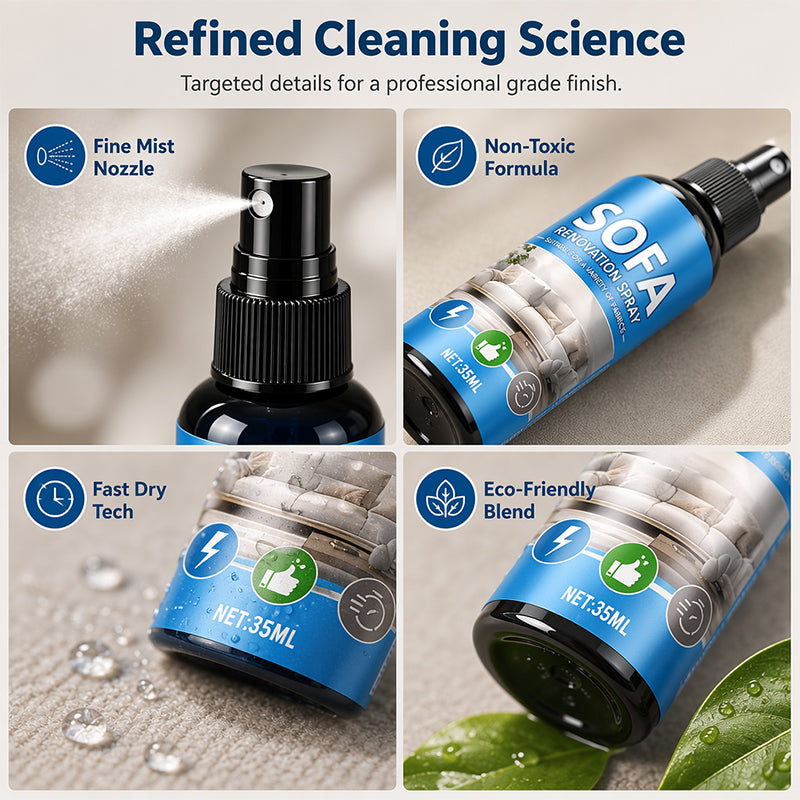 🥳2026 HOT SALE🥳💞50K+ SOLD!🛋️✨No‑Rinse Fabric Cleaner Spray – Just spray & wipe – no water, no rinsing. Perfect for sofas, carpets & upholstery – fresh in minutes! 🧼💨