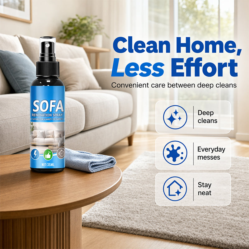 🥳2026 HOT SALE🥳💞50K+ SOLD!🛋️✨No‑Rinse Fabric Cleaner Spray – Just spray & wipe – no water, no rinsing. Perfect for sofas, carpets & upholstery – fresh in minutes! 🧼💨