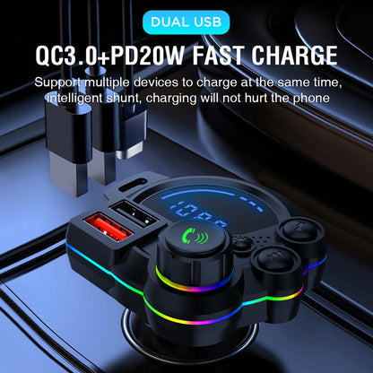 📢📢40% OFF !! ⏰Dual Fast-Charging Car FM Transmitter