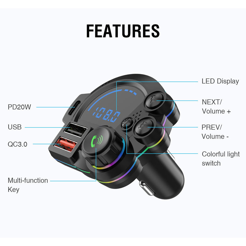 📢📢40% OFF !! ⏰Dual Fast-Charging Car FM Transmitter