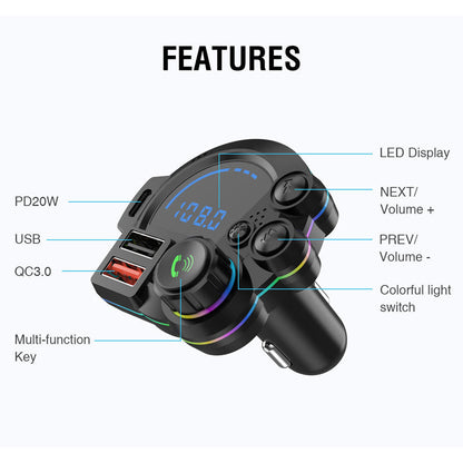 📢📢40% OFF !! ⏰Dual Fast-Charging Car FM Transmitter