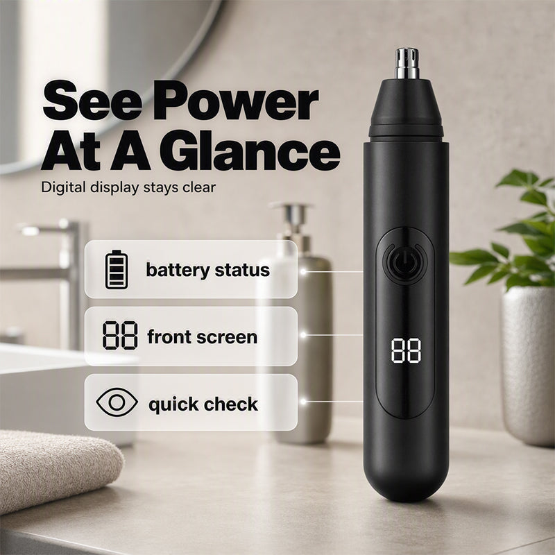 ⏳Limited-time 50% off⏰Rechargeable Nose Hair Trimmer with LED Display👃👂