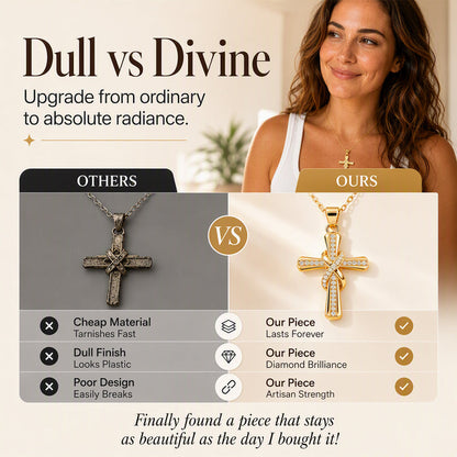 📢📢50% OFF !! ⏰Women's Sparkling Twisted Knot Cross Pendant Necklace✝️📿